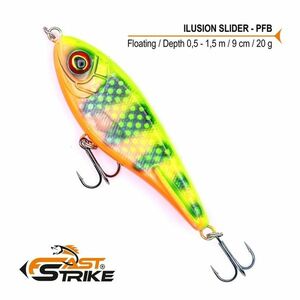 Vobler Fast Strike Ilusion Slider Floating, Culoare PFB, 9cm, 20g imagine