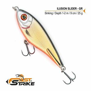 Vobler Fast Strike Ilusion Slider Sinking, Culoare GR, 9cm, 25g imagine