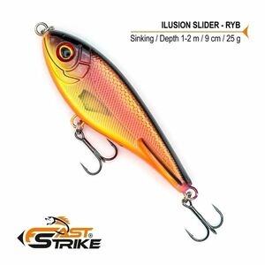 Vobler Fast Strike Ilusion Slider Sinking, Culoare RYB, 9cm, 25g imagine