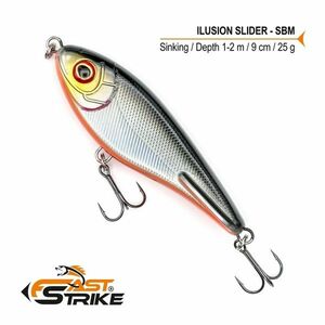 Vobler Fast Strike Ilusion Slider Sinking, Culoare SBM, 9cm, 25g imagine