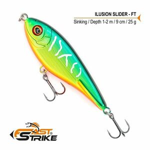 Vobler Fast Strike Ilusion Slider Sinking, Culoare FT, 9cm, 25g imagine