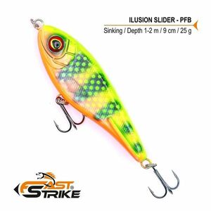 Vobler Fast Strike Ilusion Slider Sinking, Culoare PFB, 9cm, 25g imagine