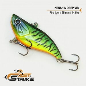 Vobler Fast Strike Kenshin Sinking Vib, Fire Tiger 002, 5.5cm, 14.5g imagine