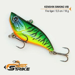 Vobler Fast Strike Kenshin Sinking Vib, Fire Tiger 002, 5.5cm, 18g imagine