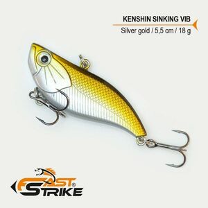 Vobler Fast Strike Kenshin Sinking Vib, Silver Gold 003, 5.5cm, 18g imagine