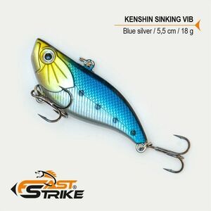 Vobler Fast Strike Kenshin Sinking Vib, Blue Silver 004, 5.5cm, 18g imagine