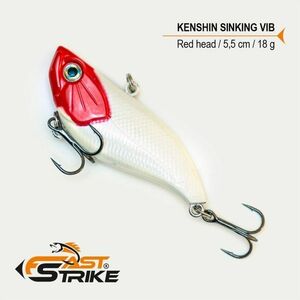 Vobler Fast Strike Kenshin Sinking Vib, Red Head 005, 5.5cm, 18g imagine