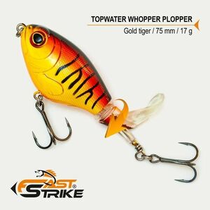 Vobler Fast Strike Top Water, Gold Tiger 007, 7.5cm, 17g imagine