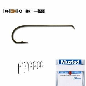 Carlige pentru musca bronz , forjate (M.R43.94831.) Mustad (Marime Carlige: Nr. 8) imagine