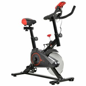 HOMCOM Bicicleta pentru Antrenament Aerobica cu Display LCD, Negru si Rosu | Aosom Romania imagine
