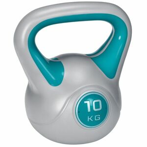 SPORTNOW Kettlebell 10 kg, halteră cu mâner ergonomic, halteră cu minge, culturism, antrenament, 22 x 16 x 26 cm, albastru | Aosom Romania imagine
