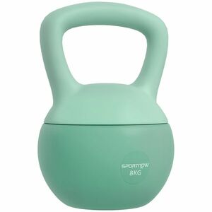 SPORTNOW Kettlebell 8 kg Kettlebell Relleno de Arena Metálica y Mango Antiderapant pentru Antrenament Acasă 19x19x28 cm Verde | Aosom Romania imagine