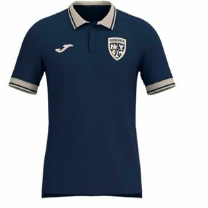 Joma FED. FUTBOL RUMANÍA STAFF FREE TIME SHORT SLEEVE POLO Tricou polo pentru bărbați, albastru, mărime imagine