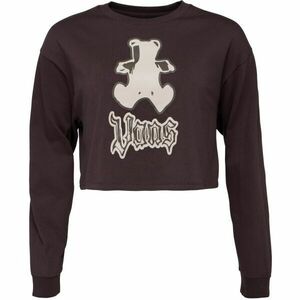 Vans LIL BEAR RELAX CROP LS TEE Tricou crop damă, maro, mărime imagine