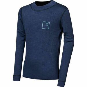 Sensor MERINO DF LOGO UP Tricou funcțional copii, albastru închis, mărime imagine