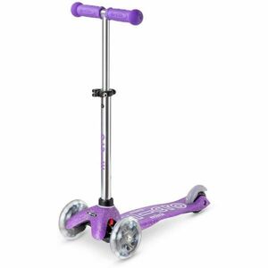Micro MINI DELUXE GLITTER LED Trotinetă pentru copii, mov, mărime imagine