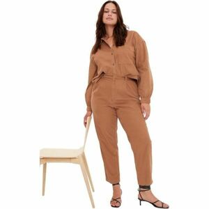 GAP PLEATED TAPERED CORD Pantaloni pentru femei, bej, mărime imagine