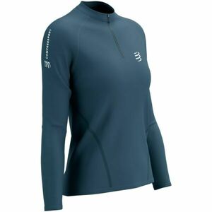 Compressport TRAIL HZ LS TSHIRT W Tricou de alergare cu mânecă lungă pentru femei, albastru, mărime imagine
