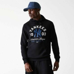 New Era NEW YORK YANKEES MLB WORDMARK HOODIE Hanorac pentru bărbați, negru, mărime imagine