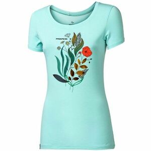 PROGRESS LIBERTA BOUQUET Tricou de bambus femei, turcoaz, mărime imagine