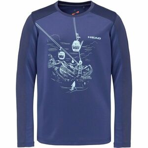 Head MORIS Tricou cu mânecă lungă pentru băieți, albastru închis, mărime 116-122 imagine