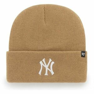47 MLB NEW YORK YANKEES HAYMAKER CUFF KNIT Căciulă iarnă, bej, mărime UNI imagine