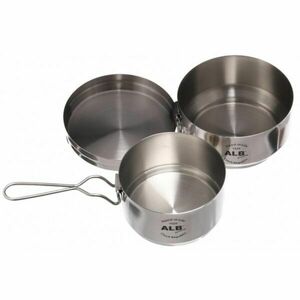 ALB FORMING NEREZ Set de trei vase din oțel inoxidabil, argintiu, mărime imagine