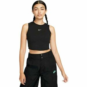 Nike W SPORTSWEAR ESSNTILALS RIB CRP TANK Maiou damă, negru, mărime imagine