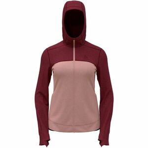 Odlo W PERFORMANCE WOOL X-WARM HOODY Hanorac damă, somon, mărime imagine