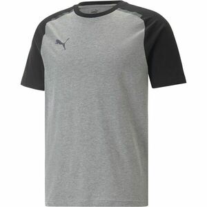 Puma TEAMCUP CASUALS TEE Tricou fotbal, gri închis, mărime imagine