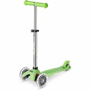 Micro MINI DELUXE GLOW LED Trotinetă pentru copii, verde deschis, mărime imagine