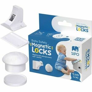 Sipo MAGNETIC LOCKS 4PCS Încuietori magnetice pentru dulapuri și sertare, alb, mărime imagine
