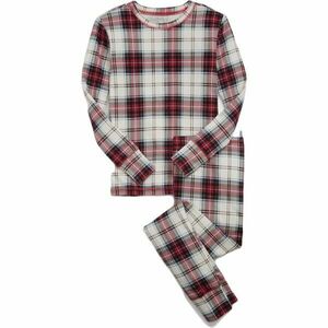 GAP PLAID Pijamale pentru băieți, alb, mărime 6Y imagine