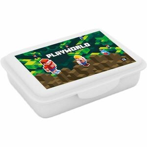 Oxybag PLAYWORLD Cutie de plastic pentru gustare copii, alb, mărime imagine