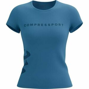 Compressport LOGO SS TSHIRT W Tricou de antrenament damă, albastru, mărime imagine