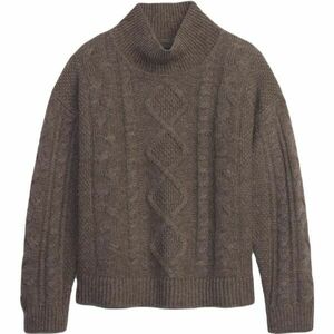 GAP CABLE MOCKNECK Pulover femei, maro, mărime imagine