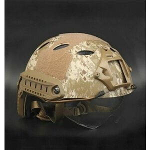 DRAGOWA Tactical Cască Tactică Fast PJ cu ochelari Bolt, Digital Desert (fără certificare) imagine