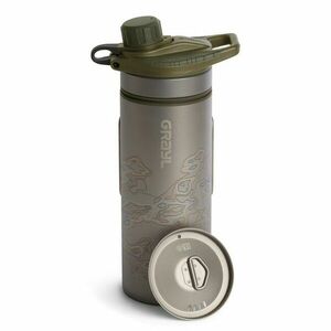 GRAYL Filter Bottle Titanium GeoPress™ Purificator + capac de gătit, Olive Drab imagine