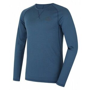 Husky Tricou termic pentru bărbați cu mânecă lungă Merow M, albastru imagine
