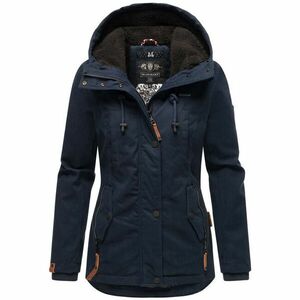 Marikoo Geacă de iarnă pentru femei cu glugă Bikoo, bleumarin/negru imagine