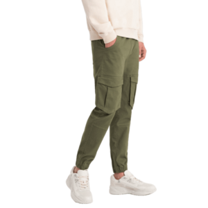Pantaloni cargo Ombre Jogger pentru bărbați V18 P886, măsliniu imagine