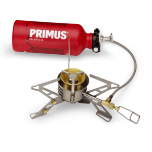 Aragaz PRIMUS OmniFuel II cu butelie de combustibil și carcasă imagine