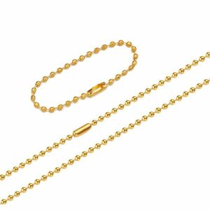 Set de 2 lanțuri cu bile de schimb Waragod pentru etichete de identificare, aurii imagine