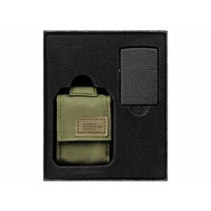Set de brichete Zippo Green Tactical Case + Black Crackle imagine