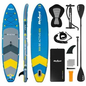 Set placa gonflabila SUP REBEL ACTIVE RBA-4501-BL, 350 x 81 x 15 cm, Albastru imagine