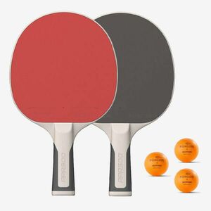 Set de palete de tenis de masă rezistente + 3 mingi - Set PPR 500 imagine