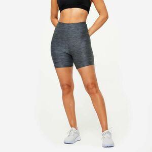 Pantalon scurt mulat 100 Fitness cardio Gri pestriț Damă imagine