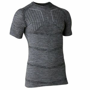 Tricou termic Fotbal Keepdry 500 Gri Adulți imagine