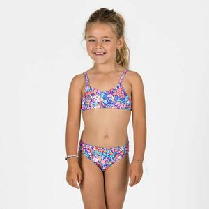 Costum de baie 2 piese flori surf bretele încrucișate Boni multicolor Fete imagine