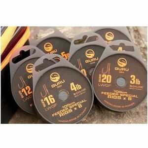 Montura LWGF Feeder Rigs nr.16/0.13mm/4lb / 8buc/ plic Guru imagine